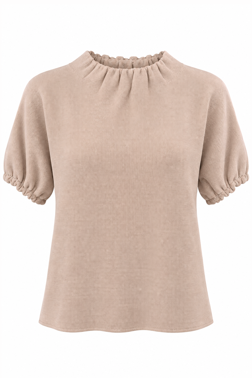 Soft Gathered Kurzarm-Oberteil