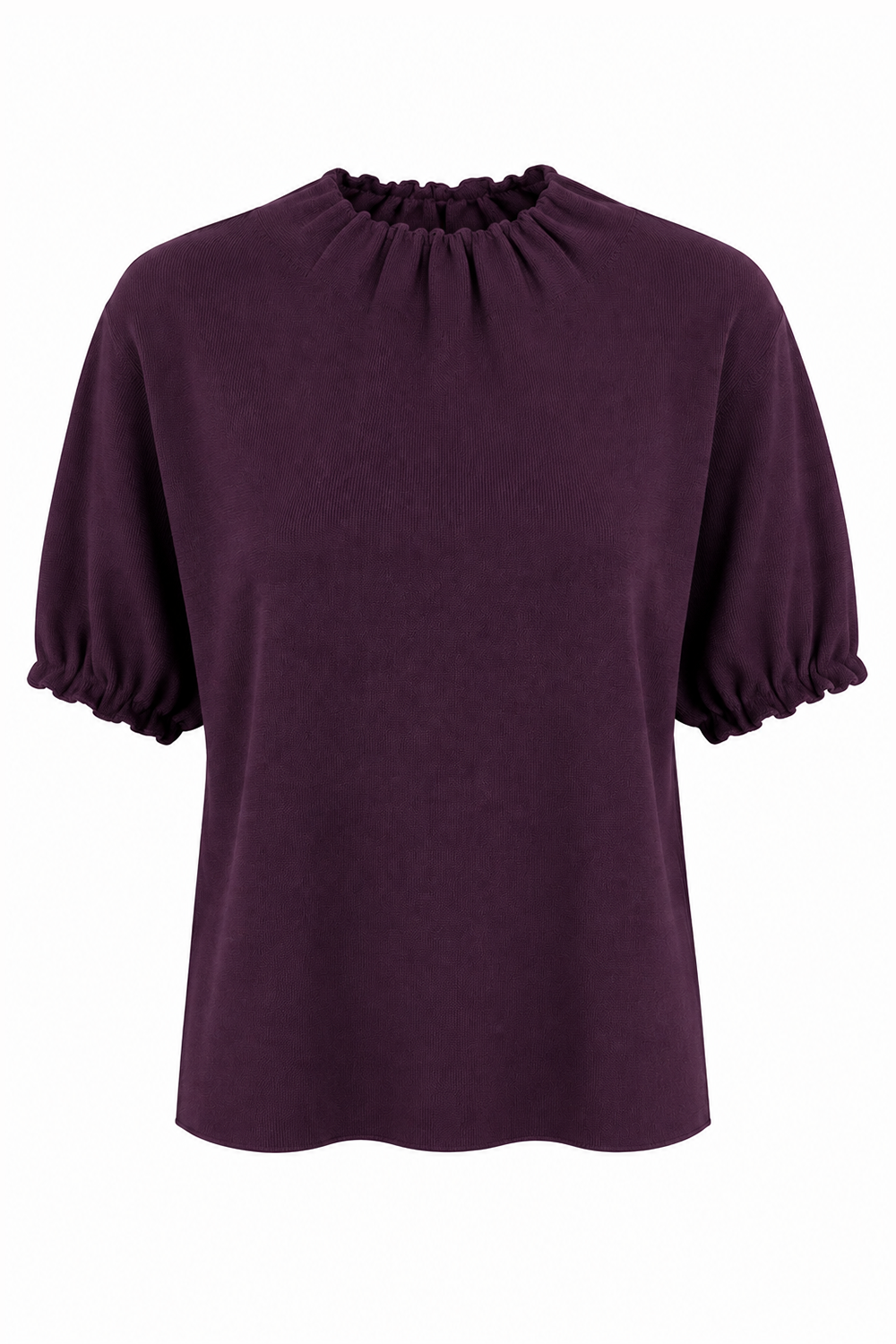 Soft Gathered Kurzarm-Oberteil